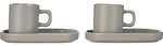 blomus 63725 PILAR Espressotassen, Steingut, Mirage Gray, 6 x 7,5 cm, 0.05 liters
