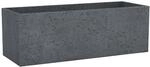 Scheurich C-Cube Long, Pflanzgef&auml;&szlig; aus Kunststoff, Stony Black, 80 cm lang,...