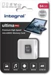Integral Ultimapro - Memory Card 64 GB microSDHC/100 MB/s/Class 10 UHS-I U3/ V30 +