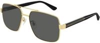 Gucci Unisex &ndash; Erwachsene GG0529S-001-60 Sonnenbrille, Gold-Schwarz, 60