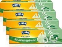 Swirl Bio-M&uuml;ll-Folienbeutel mit Tragegriff, 35l/6 Beutel