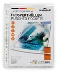 Durable Prospekth&uuml;llen A4, Premium Klarsichtfolien, 50 St&uuml;ck, glasklar