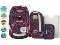 ergobag Pack-Set Rucksack, Unisex Kinder, Coral Waves, 20 Liter