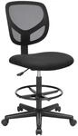 SONGMICS Hocker mit runder Fu&szlig;st&uuml;tze, h&ouml;henverstellbar, ergonomischer Sitz,