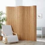 Homestyle4u Paravent Raumteiler Innen Bambus Braun 195 cm hoch | Raumtrenner
