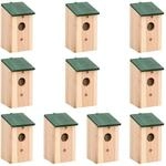 vidaXL 4 x Kiefernholz, Nistkasten, Vogelhaus, Garten, Hof, Au&szlig;enbereich