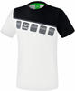 Erima Kinder 5-C T-Shirt, weiß/schwarz/dunkelgrau, 128