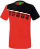 Erima Kinder 5-C T-Shirt, rot/schwarz/weiß, 140