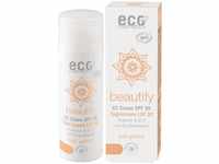 eco cosmetics Bio CC Cream, Tagescreme getönt hell mit OPC, Q10 und Hyaluronsäure,