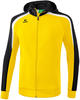 ERIMA Kinder Jacke Liga 2.0 Trainingsjacke mit Kapuze, gelb/schwarz/weiß, 164,