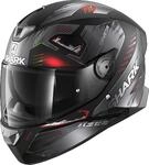 Motorradhelm Shark SKWAL 2.2 Venger Mat KAR, Schwarz/Anthracite/Rot, XS