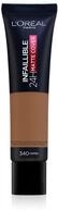 L'Or&eacute;al Paris Infaillible 24H Matte Cover 340 Cuivre/Copper, langanhaltendes