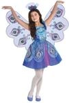 amscan (PKT (9904787) Kinder M&auml;dchen h&uuml;bscher Pfau (6&ndash;8 Jahre), Blau, Violett