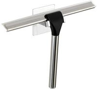 WENKO Turbo-Loc&reg; Edelstahl Duschabzieher Quadro - Badezimmerwischer, Befestigen ohne
