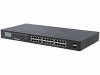Intellinet 561242 24-Port Gigabit Ethernet Poe+ Switch mit 2 SFP-Ports, 370W...
