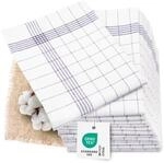 ZOLLNER 12er Set Geschirrt&uuml;cher Halbleinen in 50x70 cm - super saugstarke und