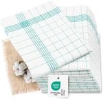 ZOLLNER 12er Set Geschirrt&uuml;cher Halbleinen in 50x70 cm - super saugstarke und