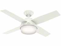 Hunter Fan Dante, Indoor Ceiling Fan with Light and Handheld Remote, Fresh White