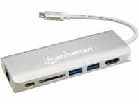 Manhattan 152075 USB-C Multiport-Adapter USB 3.1 Typ C-Stecker auf HDMI-Buchse