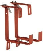 Dehner Blumenkastenhalter Profi f&uuml;r Rohrgel&auml;nder, 2 St&uuml;ck, Metall, terracotta, 27