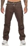 Timezone Herren Loose Benitotz Cargo Hose,per Pack Braun (Washed Brown