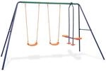 vidaXL Kinderschaukel 4 Sitze Gartenschaukel Schaukelgestell Doppelschaukel