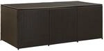 Bo&icirc;te de rangement de jardin R&eacute;sine tress&eacute;e 180x90x75 cm Marron