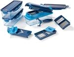 Genius Nicer Dicer Smart (14 tlg.) in blau - Gem&uuml;se-schneider f&uuml;r W&uuml;rfel,...