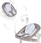 hauck Wippe & Hochstuhlaufsatz mit Spielbogen, Alpha Bouncer Deluxe Sand | F&uuml;r