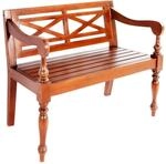vidaXL Batavia-Sitzbank 98 cm Mahagoni Massivholz Dunkelbraun
