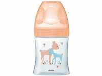 Dodie Babyflasche, Antikolik Sensation+, Glas, Beige, Hirschkuh, 150 ml, 0-6 Monate,