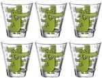 Leonardo Bambini Trink-Glas 6er Set, Kinder-Becher aus Glas mit Tier-Motiv