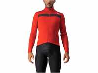 Castelli Men's Puro 3 Jersey FZ T-Shirt, RED/Black Reflex, L