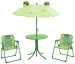 vidaXL 4tlg Campingstuhl Tisch Sitzgruppe Sonnenschirm Kinder Gartenm&ouml;bel...