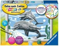 Ravensburger CreArt Freundliche Delfine - Malen nach Zahlen ab 7 Jahre | Malset mit