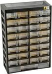 Allit 458120 Basic 54 Kleinteilemagazin Sortimentskasten, Schwarz, 33 Schubladen, 21