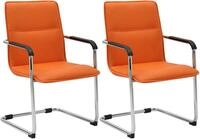 CLP Freischwinger St&uuml;hle 2er Set mit Armlehnen Seattle, Moderne Esszimmerst&uuml;hle