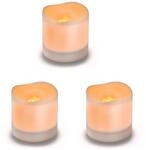 Esotec Solar Leuchtkerzen Romantica, 3er Set, Flackerlicht, LED Kerzenleuchte,