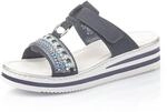 Rieker Damenschuhe, niedrig, V02M6, Mokassin, Hausschuhe, blau, 42 EU