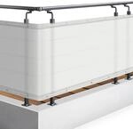 Sol Royal Balkon Sichtschutz PES SolVision PB2 90x500 cm Wei&szlig; - Balkonumspannung mit