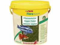 sera Flora Nature 10 L (2 kg) Pflanzenfutter aus Flocken mit ballaststoff- &