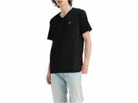 Levi's Herren Original Housemark V-Neck T-Shirt, Mineral Black, L