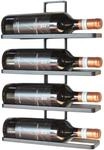DanDiBo Weinregal Metall Schwarz Wandmontage 4-Wine beliebig erweiterbar