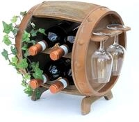 DanDiBo Weinregal Holz Weinfass Braun 33 cm 2110 Bar Flaschenregal...