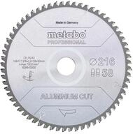 metabo Kreiss&auml;geblatt 216 x 30mm Z58 - Aluminium‑S&auml;geblatt f&uuml;r pr&auml;zise