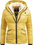 Navahoo Damen Winterjacke Steppjacke Megan Gelb Gr. M