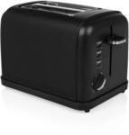 Princess Black Steel Toaster mit Br&ouml;tchenaufsatz - 6 einstellbare...