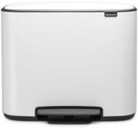 Brabantia Bo Treteimer 36 L Abfalleimer, Metall, Wei&szlig;, 54 x 36.5 x 44 cm, 1