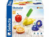 Selecta 62070 Obstsalat, Klett und Schneidespielzeug aus Holz, 11 Teile,