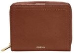 Fossil Geldb&ouml;rse f&uuml;r Frauen Logan, Leder Multifunktion braun 11,1 cm L x 2,5 cm B x